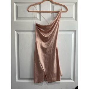 Elegant Pink Satin Dress